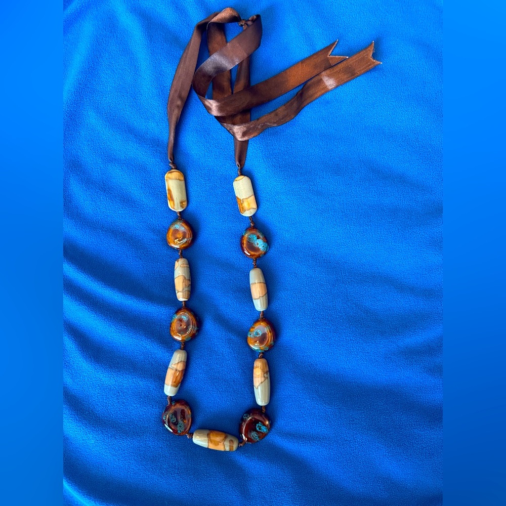 Natural stone necklace
